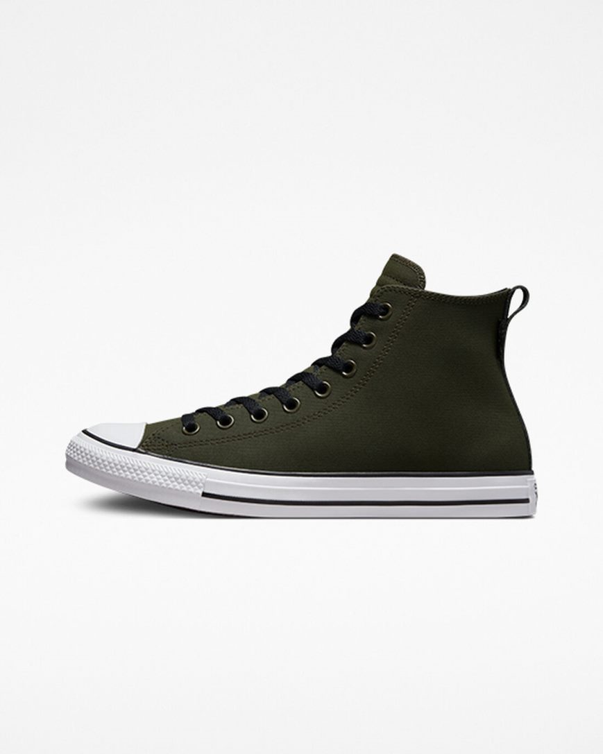 Pánské Boty Vysoké Converse Chuck Taylor All Star TecTuff Olivy Zelené Zelene Bílé Černé | CZ RPSD94